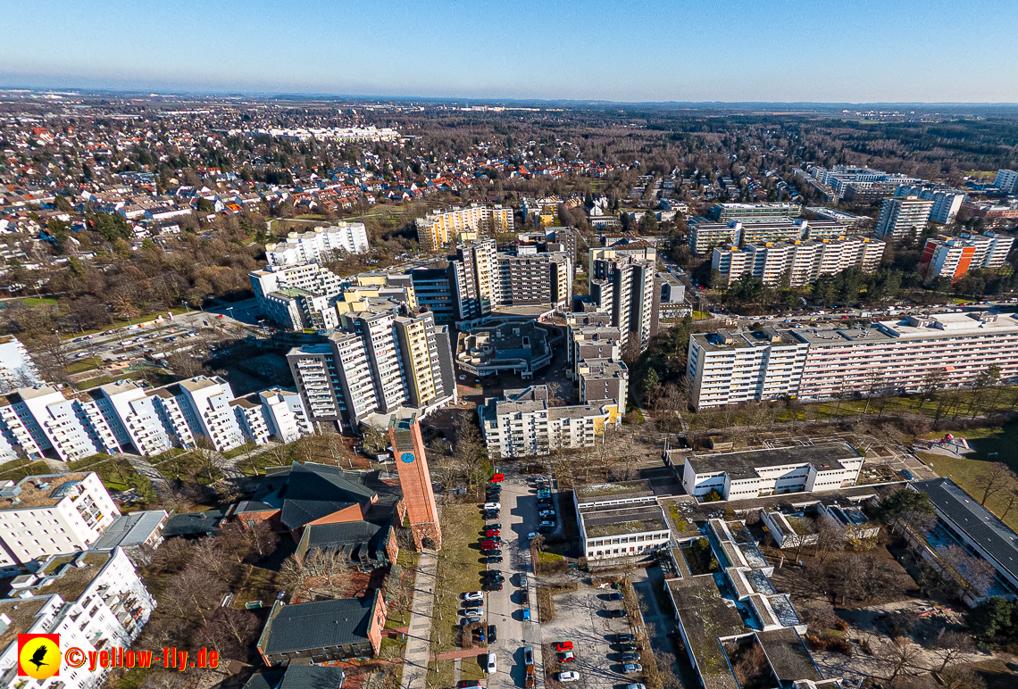 07.02.2023 - Luftbilder vom Marx-Zentrum und Umgebung in Neuperlache